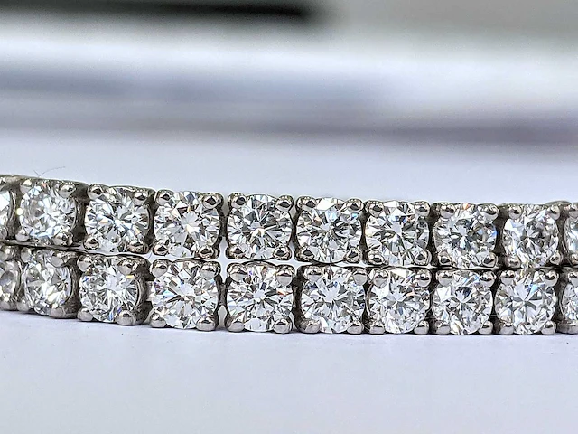 14 krt wit gouden tennis armband met diamant 5,00 crt - afbeelding 6 van  6