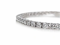 14 krt. wit gouden tennis armband met diamant 5,83 crt. - afbeelding 4 van  5