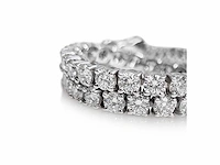 14 krt. wit gouden tennis armband met diamant 5,83 crt. - afbeelding 5 van  5
