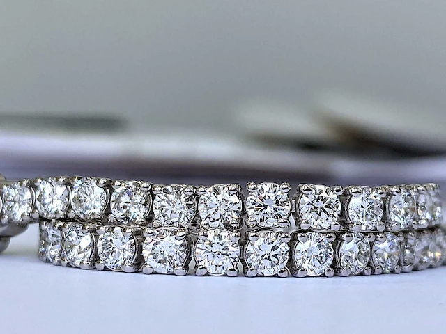 14 krt wit gouden tennis armband met diamant 8,49 crt - afbeelding 4 van  9