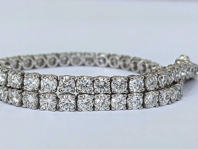 14 krt wit gouden tennis armband met diamanten 1,94 crt - afbeelding 9 van  12