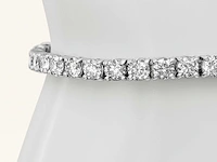 14 krt. wit gouden tennis armband met diamanten 8,17 crt. - afbeelding 1 van  6