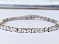 14 krt. wit gouden tennis armband met diamanten 8,17 crt. - afbeelding 5 van  6
