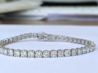 14 krt wit gouden tennis armband met diamanten 8,21 crt - afbeelding 9 van  9