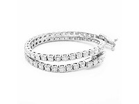 14 krt wit gouden tennis armband met natuurlijke diamant 3,70 crt - afbeelding 6 van  9