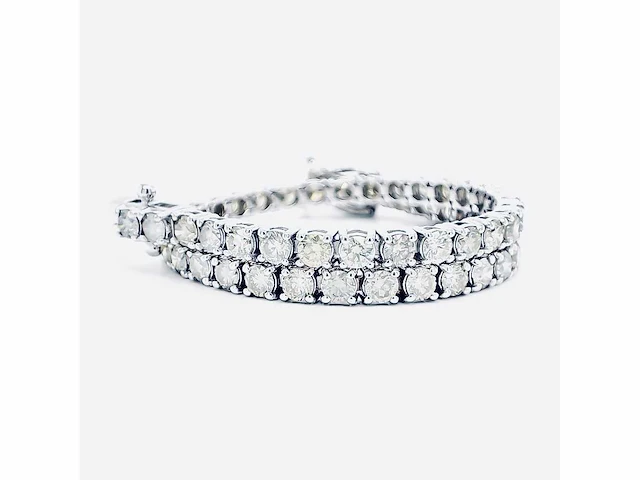14 krt wit gouden tennis armband met natuurlijke diamant 5,12 crt - afbeelding 4 van  6