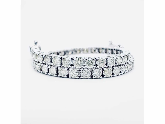 14 krt wit gouden tennis armband met natuurlijke diamant 5,12 crt - afbeelding 6 van  6