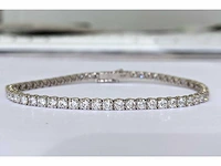 14 krt wit gouden tennis armband met natuurlijke diamant 5,13 crt - afbeelding 2 van  5