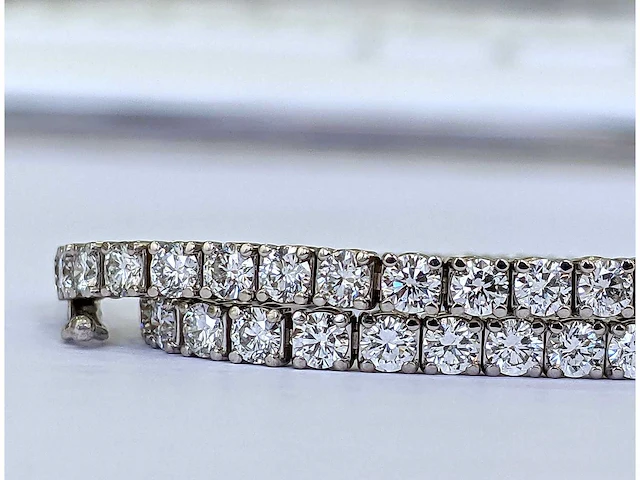 14 krt wit gouden tennis armband met natuurlijke diamant 5,13 crt - afbeelding 4 van  5