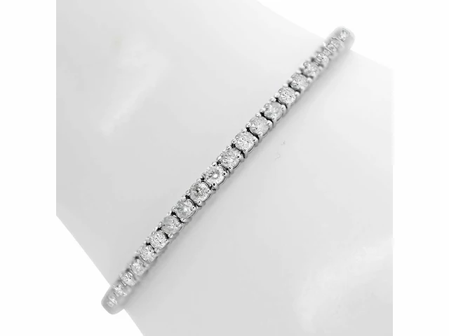 14 krt wit gouden tennis armband met natuurlijke diamant 5,13 crt - afbeelding 5 van  5