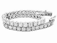 14 krt wit gouden tennis armband met natuurlijke diamant 6,02 crt - afbeelding 1 van  7