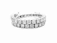 14 krt wit gouden tennis armband met natuurlijke diamant 6,02 crt - afbeelding 2 van  7