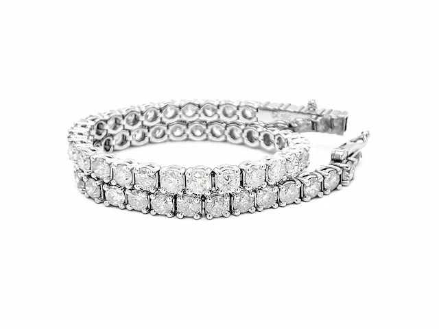 14 krt wit gouden tennis armband met natuurlijke diamant 6,02 crt - afbeelding 4 van  7