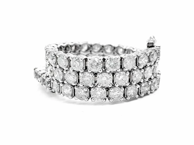 14 krt wit gouden tennis armband met natuurlijke diamant 6,02 crt - afbeelding 5 van  7