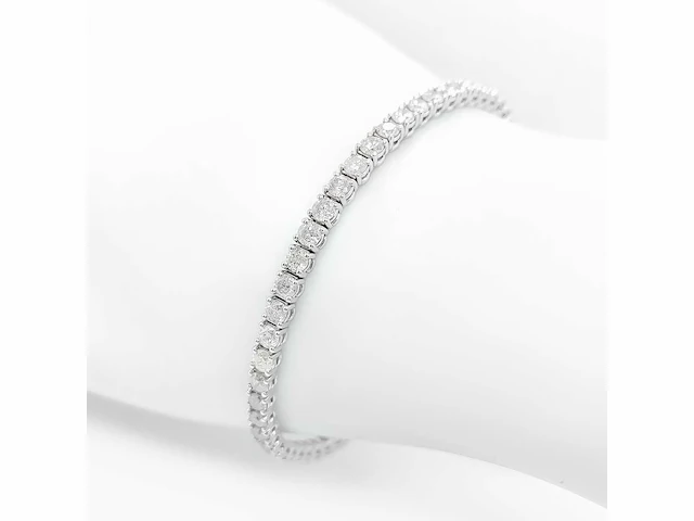 14 krt wit gouden tennis armband met natuurlijke diamant 6,02 crt - afbeelding 6 van  7