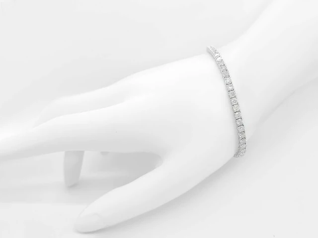14 krt wit gouden tennis armband met natuurlijke diamant 6,02 crt - afbeelding 7 van  7