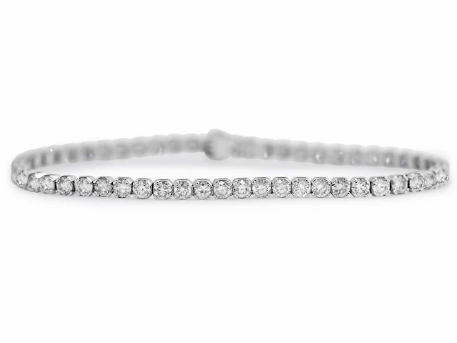 14 krt wit gouden tennis armband met natuurlijke diamant 6,02 crt - afbeelding 6 van  6