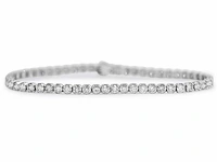 14 krt wit gouden tennis armband met natuurlijke diamant 6,02 crt - afbeelding 6 van  6
