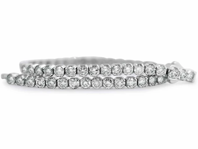 14 krt wit gouden tennis armband met natuurlijke diamant 8,68 crt - afbeelding 1 van  7