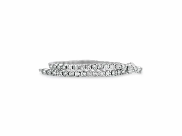14 krt wit gouden tennis armband met natuurlijke diamant 8,68 crt - afbeelding 4 van  7