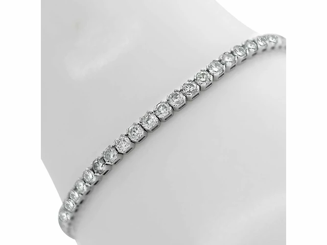 14 krt wit gouden tennis armband met natuurlijke diamant 8,68 crt - afbeelding 5 van  7