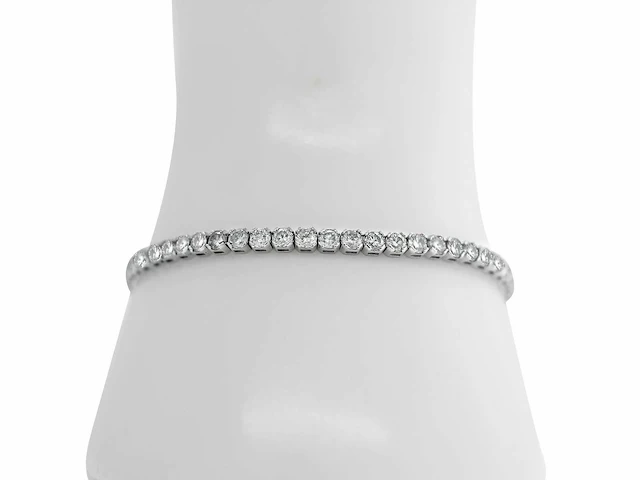 14 krt wit gouden tennis armband met natuurlijke diamant 8,68 crt - afbeelding 6 van  7