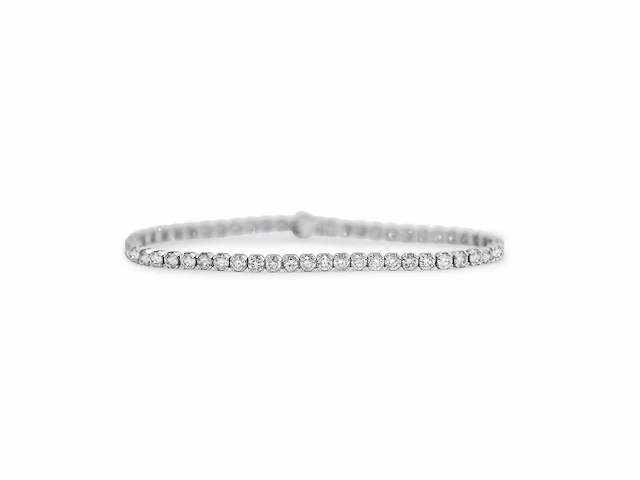 14 krt wit gouden tennis armband met natuurlijke diamant 8,68 crt - afbeelding 7 van  7