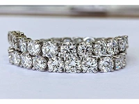 14 krt wit gouden tennis armband met natuurlijke diamanten 8,82 crt - afbeelding 2 van  8
