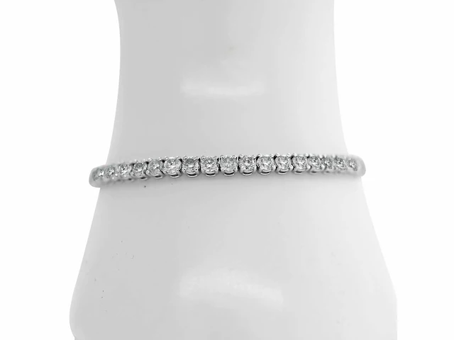 14 krt wit gouden tennis armband met natuurlijke diamanten 8,82 crt - afbeelding 4 van  8