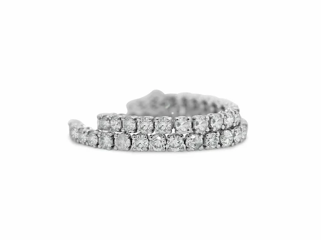 14 krt wit gouden tennis armband met natuurlijke diamanten 8,82 crt - afbeelding 5 van  8