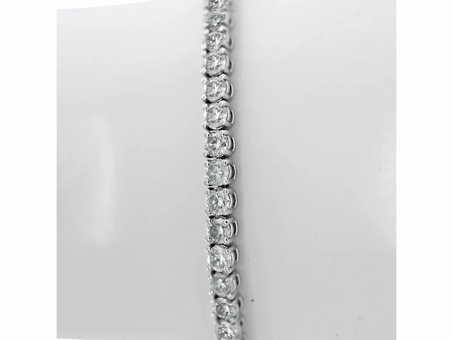 14 krt wit gouden tennis armband met natuurlijke diamanten 8,82 crt - afbeelding 6 van  8