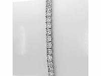 14 krt wit gouden tennis armband met natuurlijke diamanten 8,82 crt - afbeelding 6 van  8