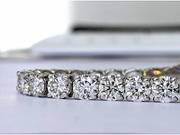 14 krt wit gouden tennis armband met natuurlijke diamanten 8,82 crt - afbeelding 8 van  8