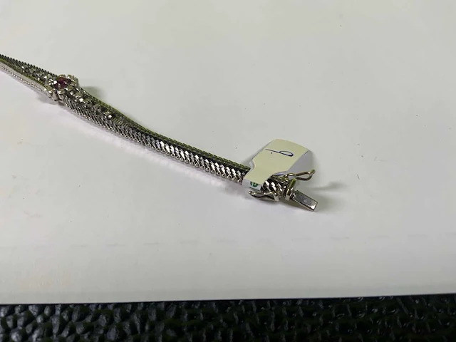 14 krt witgouden armband - afbeelding 4 van  4