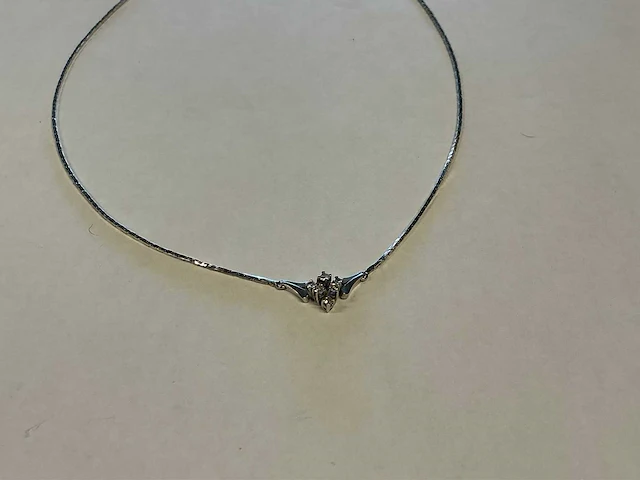 14 krt witgouden collier - afbeelding 2 van  3