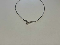14 krt witgouden collier - afbeelding 2 van  3