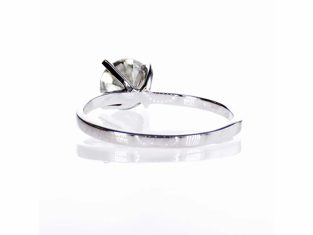 14 krt. witgouden ring met 1,21 crt. natuurlijke diamant - afbeelding 4 van  6