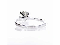 14 krt. witgouden ring met 1,21 crt. natuurlijke diamant - afbeelding 6 van  6