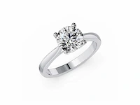 14 krt. witgouden ring met 2,00 crt. diamant - afbeelding 1 van  5