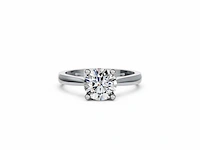 14 krt. witgouden ring met 2,00 crt. diamant - afbeelding 2 van  5