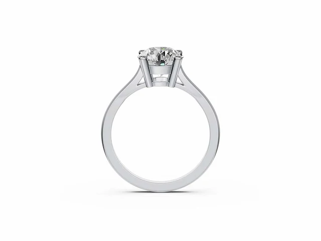 14 krt. witgouden ring met 2,00 crt. diamant - afbeelding 4 van  5