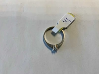14 krt witgouden solitairring - afbeelding 4 van  4