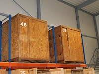 14 opslagboxen met afmeting ca 180 x 222 x 225 cm. boxen hebben voorpaneel wat sluit met klemmen. - afbeelding 2 van  4