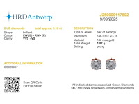 14 roségouden oorstekers met 3,16 crt. diamant - afbeelding 2 van  7