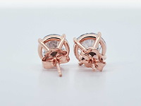 14 roségouden oorstekers met 3,16 crt. diamant - afbeelding 7 van  7