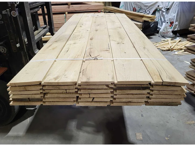 14.63 m2 rustiek eiken planken 20 x 195 mm 30 st./ 250 cm. - afbeelding 2 van  5