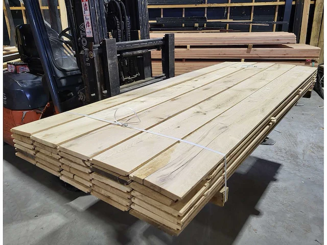 14.63 m2 rustiek eiken planken 20 x 195 mm 30 st./ 250 cm. - afbeelding 4 van  5