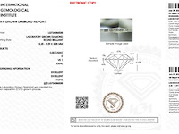 14k witgouden oorbellen - 1.08ct diamant - afbeelding 3 van  4