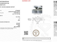 14k witgouden oorbellen - 1.08ct diamant - afbeelding 4 van  4