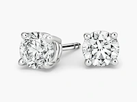 14k witgouden oorbellen met 1.13ct diamant ( igi gecertificeerd ) - afbeelding 1 van  6